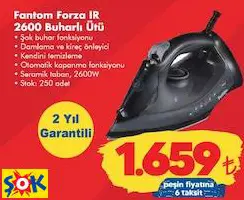 FANTOM FORZA IR 2600 BUHARLI ÜTÜ FANTOM FORZA IR 2600 BUHARLI ÜTÜ
